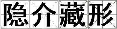 隐介藏形